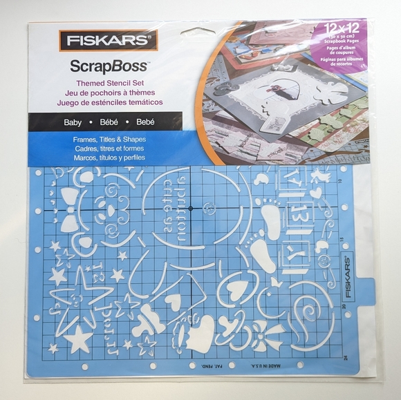 FISKARS | ScrapBoss Embossing Stencils (NEW) - Picture 4 of 9